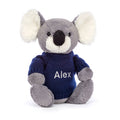 Bashful Koala with Personalized Navy Jumper