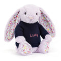 Blossom Jasmine Bunny with Personalized Navy Jumper