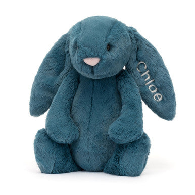 Personalized Bashful Mineral Blue Bunny Medium